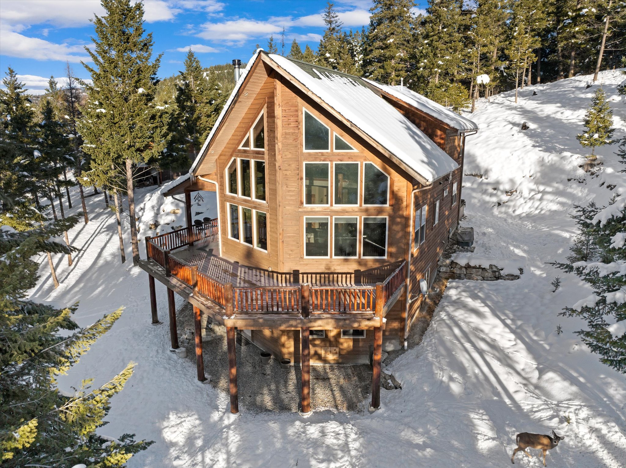 Winter Montana Cabin